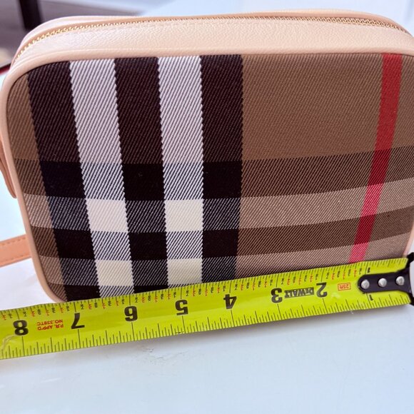 Burberry Small Camera Bag, Pale Cameo, House check leather and fabric, 80850771 - Picture 14 of 16